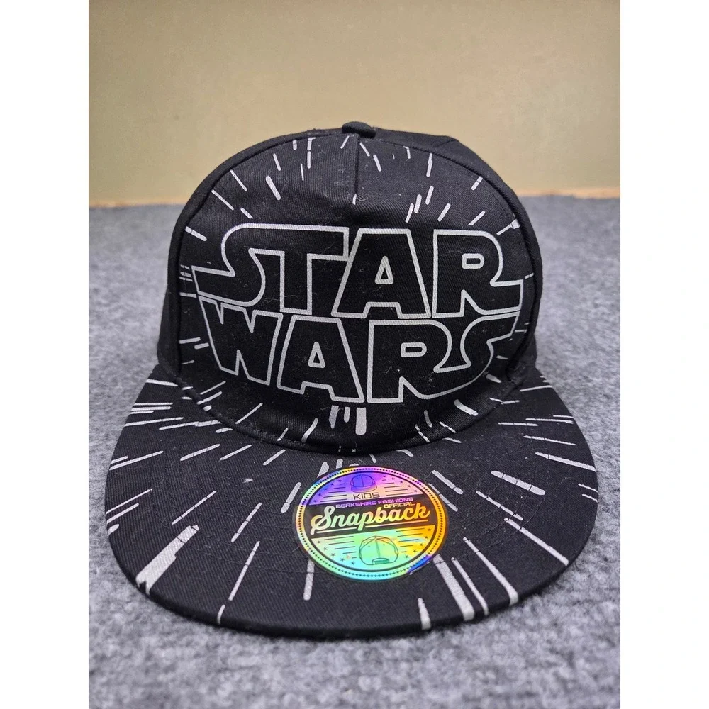 Star Wars‎ Snapback Hat Kids OSFM Black Hyperspace Graphic Cap